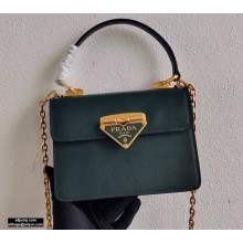 Prada Saffiano Leather Symbole HandBag 1BN021 Dark Green 2020