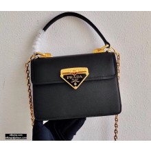 Prada Saffiano Leather Symbole HandBag 1BN021 Black 2020