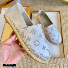 Louis Vuitton Monogram Starboard Flat Espadrilles Satin Silver 2020