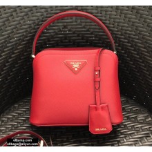Prada Micro Saffiano Leather Matinée Bag 1BA286 Red 2020