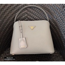 Prada Medium Saffiano Leather Matinée Bag 1BA282 Gray 2020