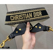 Christian Dior Embroidery Shoulder Strap Black 2020
