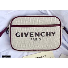 Givenchy Bond Camera Bag in Canvas Burgundy 2020