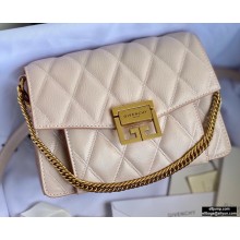 Givenchy Small GV3 Bag in Diamond Quilted Leather Beige