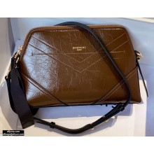 Givenchy ID Xbody Shoulder Bag in Crackling Leather Coffee 2020