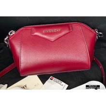 Givenchy Nano Antigona Bag in Grained Leather Dark Red 2020