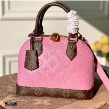 Louis Vuitton Metallic Monogram Vernis Alma BB Bag M90583 Pale Pink 2020