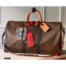 Louis Vuitton Keepall Bandoulière 50 Bag Patchwork M56855 Monogram Canvas