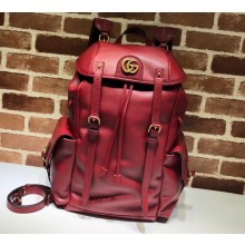 Gucci RE(BELLE) Leather Men's Backpack ‎Bag 526908 Red