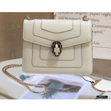 Bvlgari Serpenti Forever Crossbody ‎Bag 20cm White