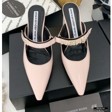 Alexander Wang Heel 8cm Grace Mules Patent Nude Pink 2020