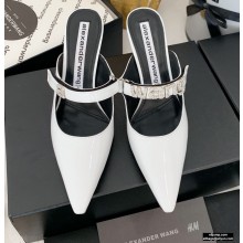 Alexander Wang Heel 8cm Grace Mules Patent White 2020