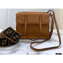 Fendi Flip Small Tote Bag Brown