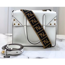 Fendi Flip Regular Medium Tote Bag White