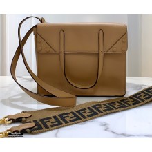 Fendi Flip Regular Medium Tote Bag Light Brown