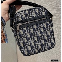 Dior Messenger Pouch Bag in Oblique Jacquard Blue 2020
