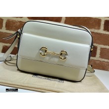 Gucci Horsebit 1955 Small Shoulder Bag 645454 Leather White 2020