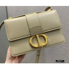 Dior 30 Montaigne Flap Bag in Box Calfskin Beige 2020
