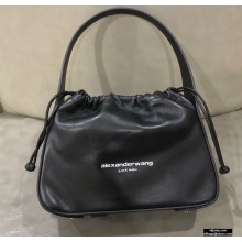 Alexander Wang Ryan Drawstring Dust Small Shoulder Bag Leather Black