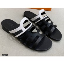 Hermes Chaine D'ancre Camelia Sandals Black/White