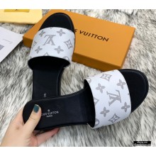 Louis Vuitton Monogram Canvas Lock It Flat Mules White 2020