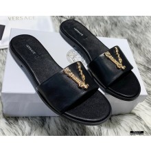 Versace Virtus Flat Mules Black 2020