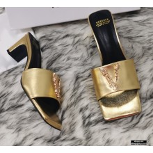 Versace Virtus Mid-Heel 6cm Mules Gold 2020