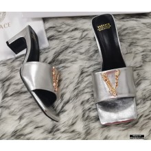Versace Virtus Mid-Heel 6cm Mules Silver 2020