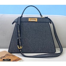 Fendi Gray Flannel Peekaboo ISEEU Medium Bag 2021