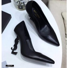 Saint Laurent Opyum Pumps Black with Black Interlocking YSL Logo Heel 11cm