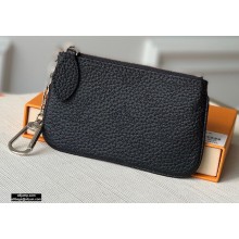 Louis Vuitton Mahina Leather Key Pouch M69532 Black