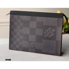 Louis Vuitton Damier Graphite 3D Canvas Pochette Voyage MM Bag N60444 Gray 2021