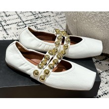 Alaia High-Quality Women's Ballet Flats White 2024