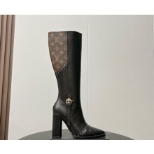 Louis vuitton Autumn and winter full-grain fashionable thigh boots Heel height: 9cm 01 2024