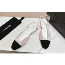 CHANEL  Flats heel 1.5cm Pink/white 2024