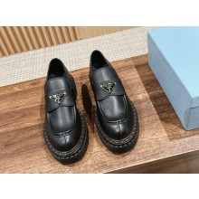 Prada Chocolate Leather loafer black 2024