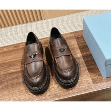 Prada Chocolate Leather loafer brown 2024
