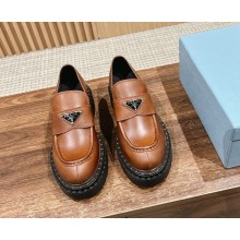 Prada Chocolate Leather loafer Cognac 2024