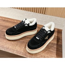 Prada suede mid-top sneakers black  2024