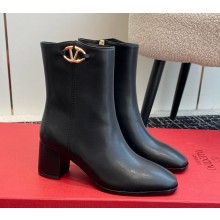 VALENTINO GARAVANI VLOGO SIGNATURE CALFSKIN ANKLE BOOT black 2024