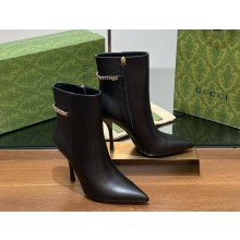GUCCI  Signoria ankle boots heel 10.5 black 2024