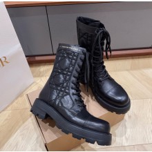 Dior D-Unit Ankle Boot Black Quilted Cannage Calfskin 2024