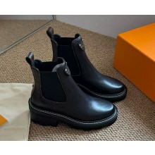 Louis Vuitton Black Monogram Canvas Beaubourg Ankle Boots 2024
