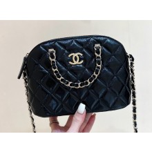  chanel Clutch With Chain Shiny Lambskin & Gold-Tone Metal Black AS5130 2024 (original quality)