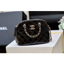  chanel Clutch With Chain Shiny Lambskin & Gold-Tone Metal Black  AS3354 2024 (original quality )
