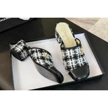Chanel Black Quilted Leather heel 4.5cm 01 2024