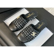 Chanel Black Quilted Leather flat slippers 03 2024