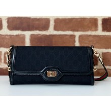 Gucci Luce SMALL shoulder bag IN Black GG denim 786027 2024