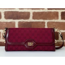 Gucci Luce SMALL shoulder bag IN red GG denim 786027 2024