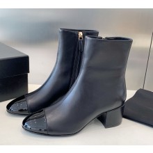 chanel Ankle Boot In Black Leather 2024